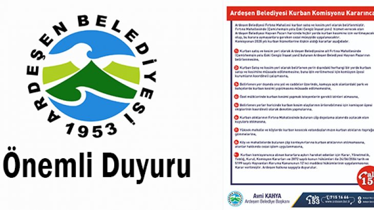 Kamuoyuna Duyurulur